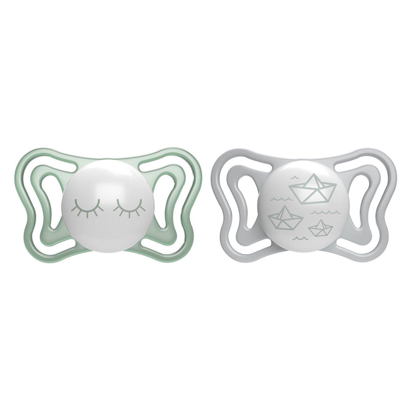 CHICCO PHYSIO LIGHT LUMI čiulptukas silikoninis 16-36m + 2 vnt.