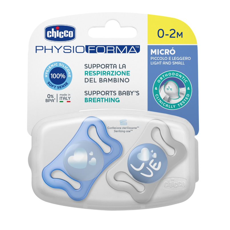 CHICCO Čiulptukas MICRO blue sil 0-2m 2 vnt. - Image 2