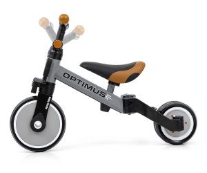 MILLY MALLY 3in1 dviratis OPTIMUS pilkos spalvos