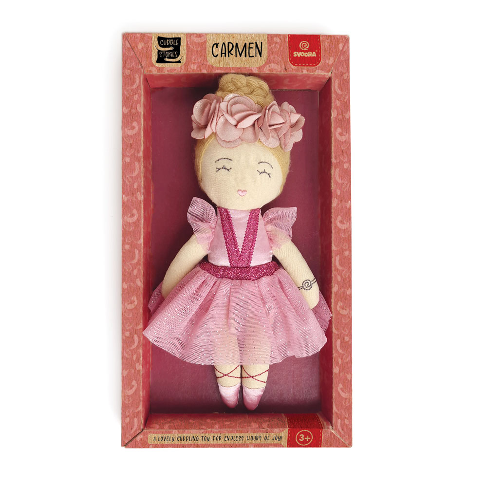 Svoora medžiaginė lėlė balerina, 20 cm - Image 2