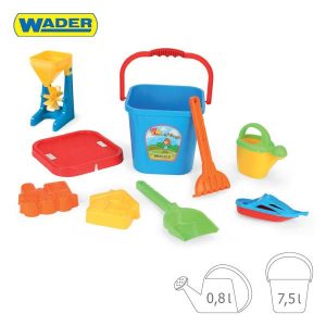 WADER Happy Summer - Smėlio rinkinys Didelis kvadratas