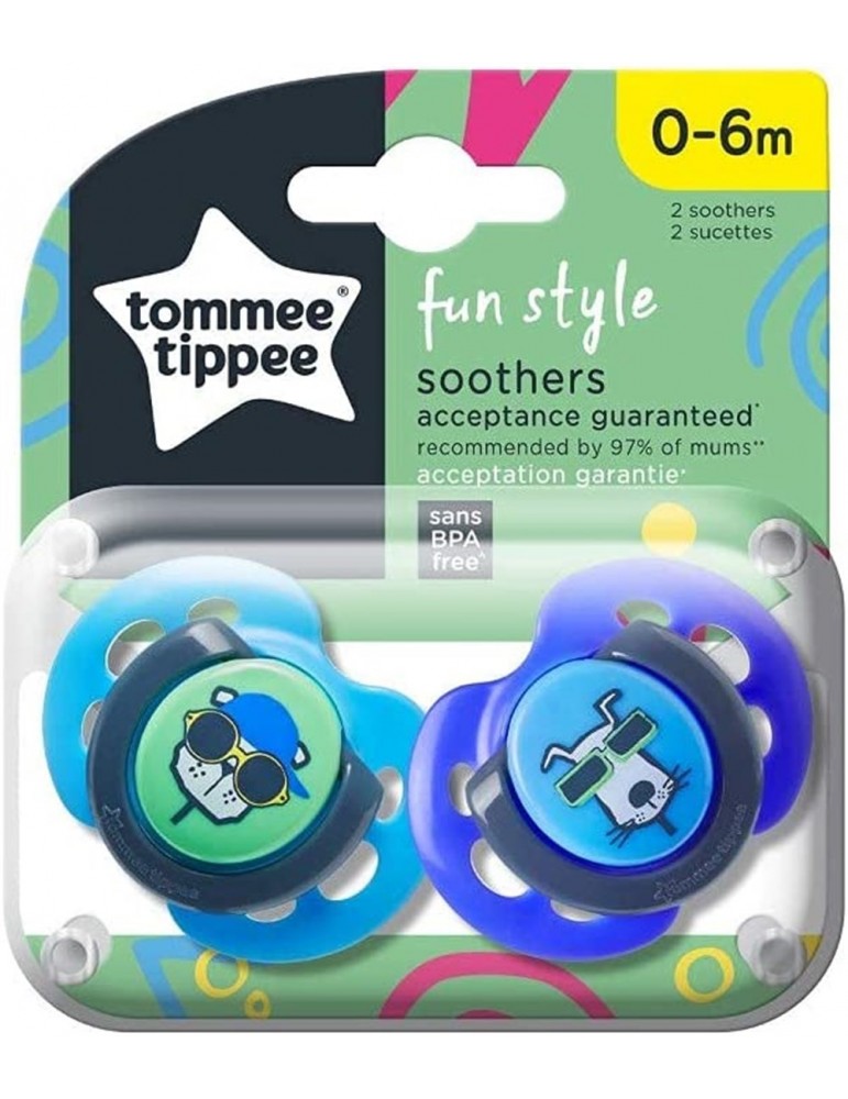 TOMMEE TIPPEE FUN STYLE čiulptukas 0-6m 2 vnt. - Image 2