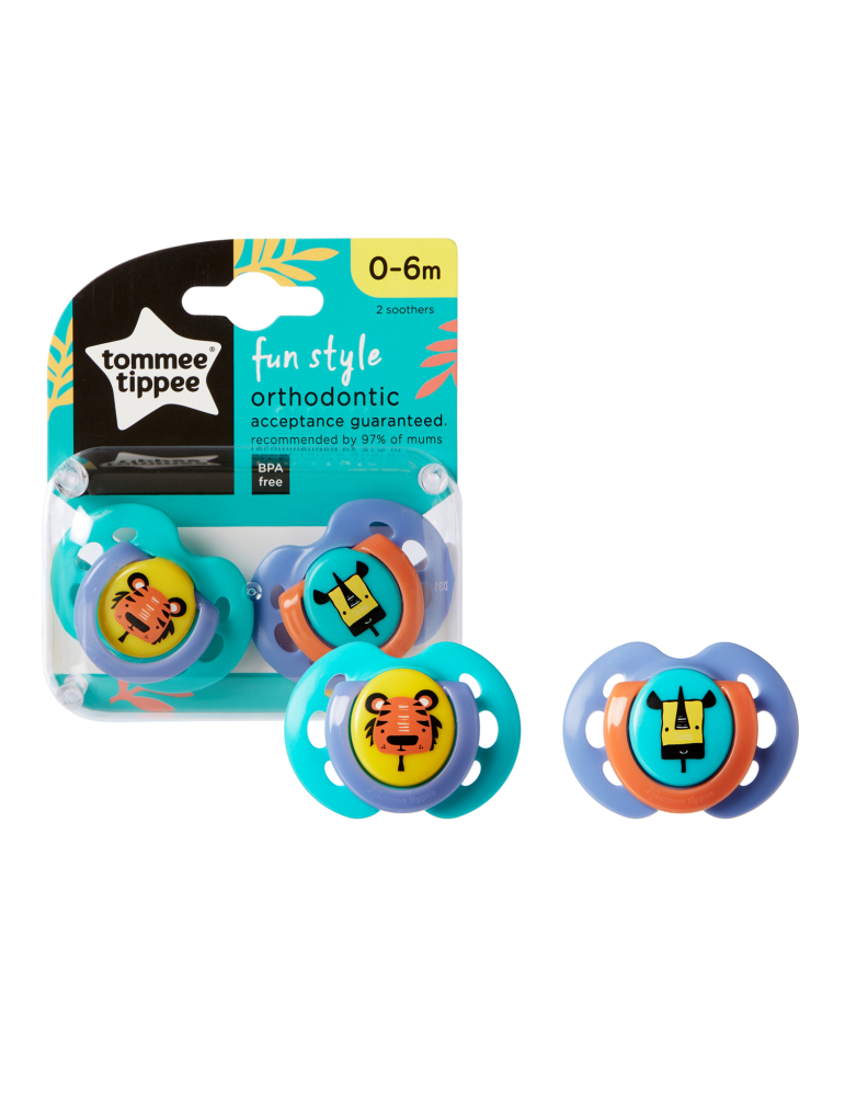 TOMMEE TIPPEE FUN STYLE čiulptukas 0-6m 2 vnt. - Image 3