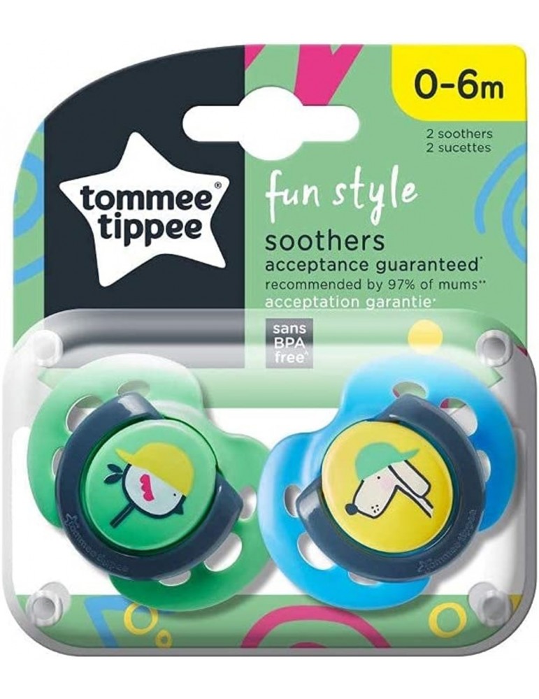 TOMMEE TIPPEE FUN STYLE čiulptukas 0-6m 2 vnt. - Image 5