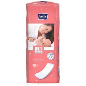 BELLA MAMMA Įklotai po gimdymo 34x11 cm su folija 10 vnt.