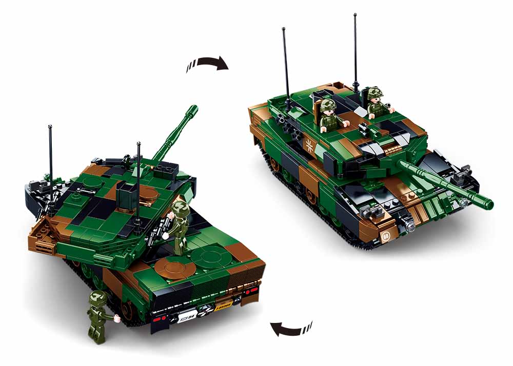 Sluban konstruktorius, LEOPARD 2A5 pagrindinis tankas 2in1, 766 det. - Image 4