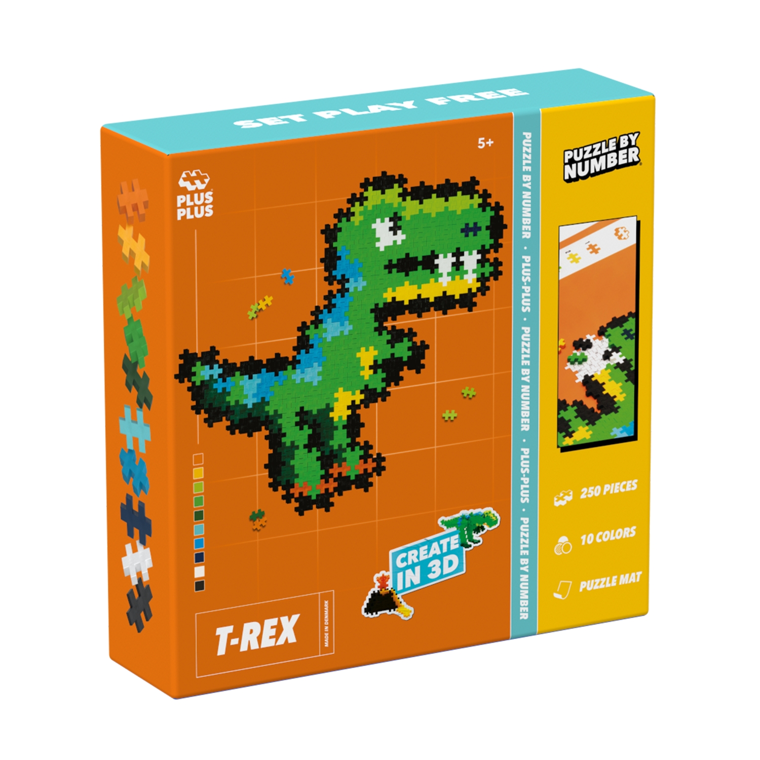 Plus Plus dėlionė pagal skaičius, T-REX, 250 det. - Image 3