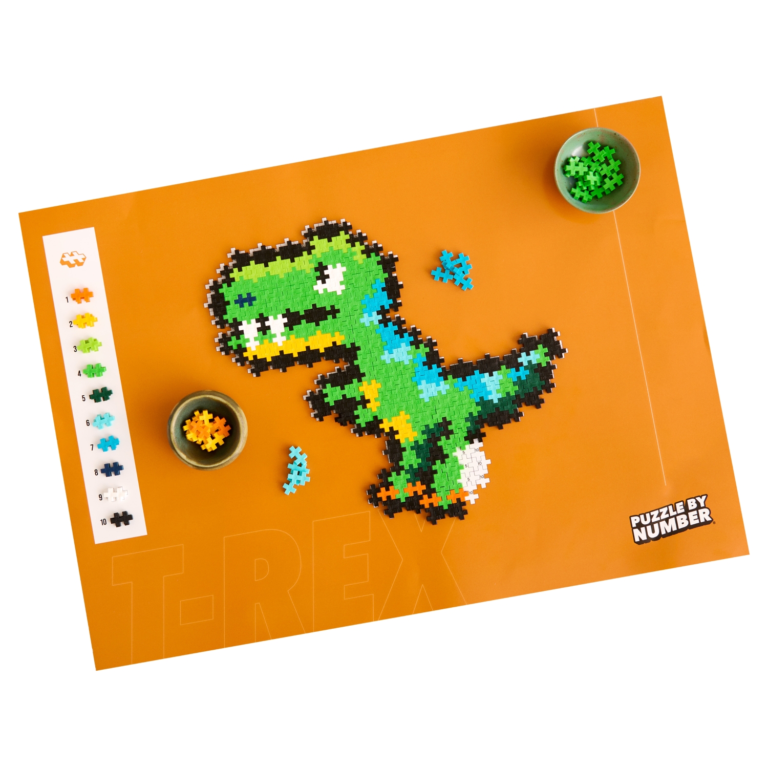 Plus Plus dėlionė pagal skaičius, T-REX, 250 det. - Image 4