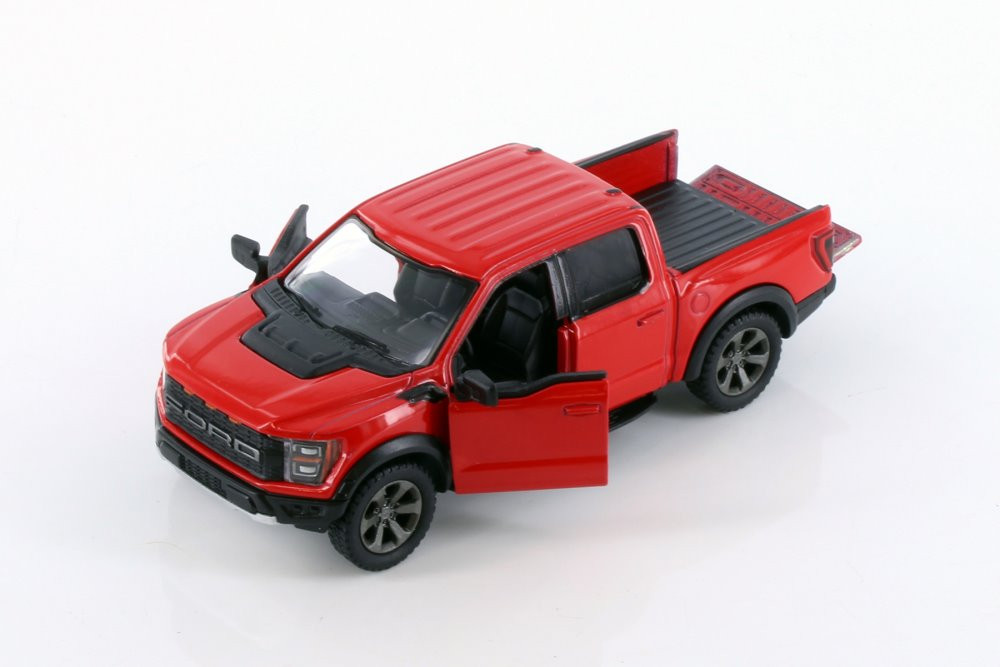 KiNSMART automobilis, 2022 Ford F-150 Raptor, raudonas - Image 2