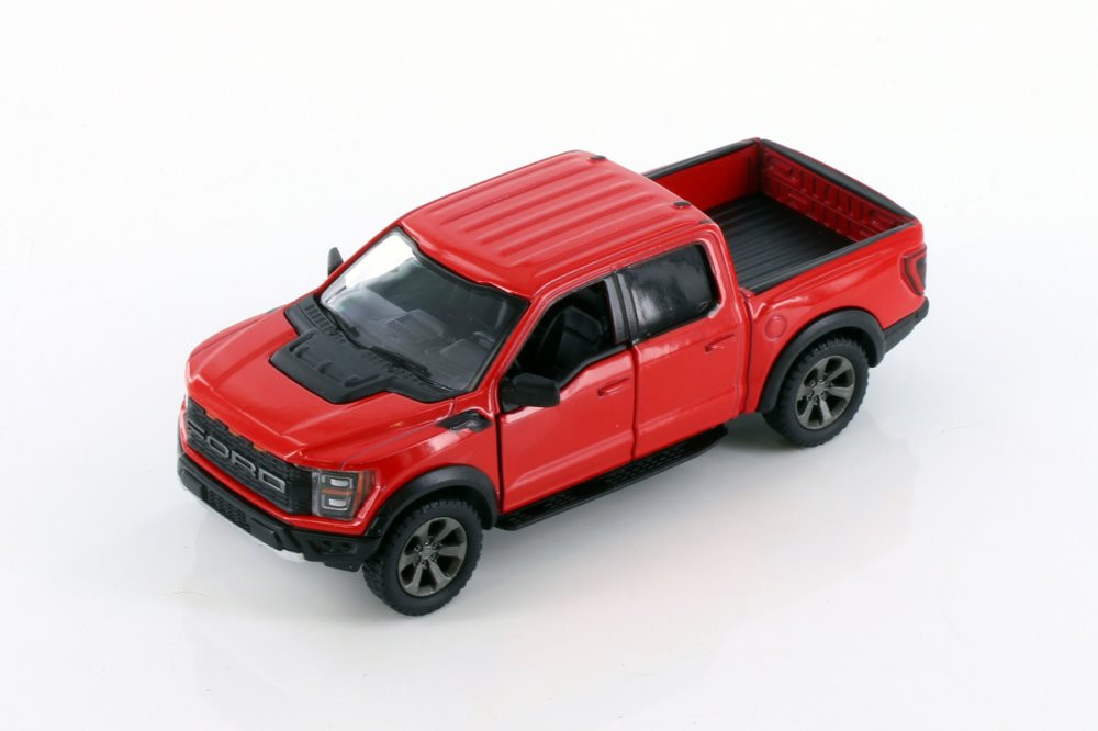 KiNSMART automobilis, 2022 Ford F-150 Raptor, raudonas - Image 3