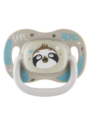 CANPOL silikoninis čiulptukas 6-18m simetriškas EXOTIC Sloth
