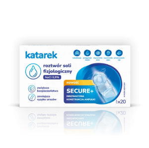 KATAREK Secure+ fiziologinis druskos tirpalas 20x5ml NaCl 0,9 %