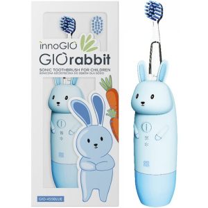INNOGIO LUE Sonic dantų šepetėlis vaikams GIOrabbit blue + keičiamos galvutės GIO-450BHB NEMOKAMAI