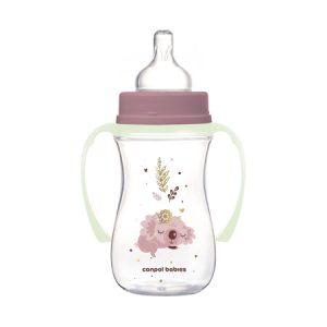 CANPOL Buteliukas nuo pilvo dieglių 240 ml EasyStart Sleepy Koala rožinis