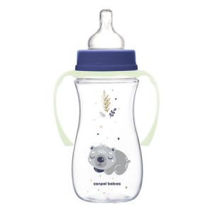 CANPOL Buteliukas nuo pilvo dieglių 300 ml EasyStart Sleepy Koala Blue