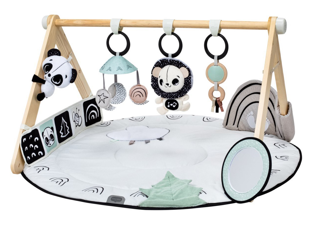 TINY LOVE Kūdikių kilimėlis su stovu DECOR LUXE juoda/balta