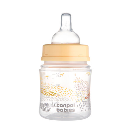 CANPOL EasyStart buteliukas nuo pilvo dieglių 120 ml MOUNTAINS smėlio spalvos - Image 2