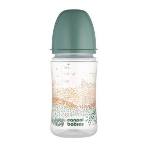 CANPOL EasyStart buteliukas nuo pilvo dieglių 240ml MOUNTAINS žalias