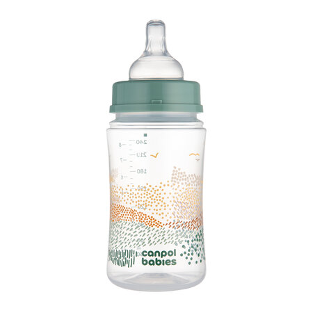 CANPOL EasyStart buteliukas nuo pilvo dieglių 240ml MOUNTAINS žalias - Image 2
