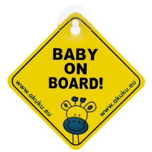AKUKU BABY ON BOARD pakabukas/siurbtukas