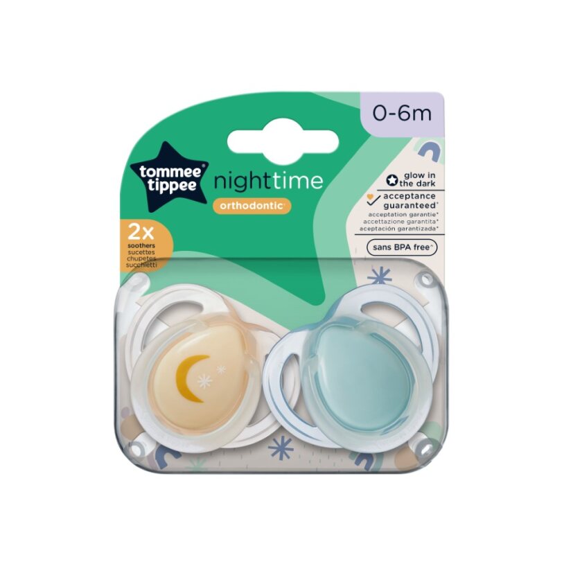 TOMMEE TIPPEE NIGHT TIME čiulptukai 0-6m mix 2 pak. - Image 5
