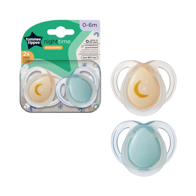 TOMMEE TIPPEE NIGHT TIME čiulptukai 0-6m mix 2 pak. - Image 6