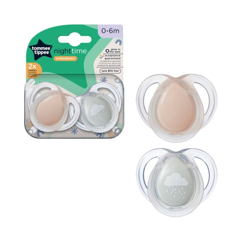 TOMMEE TIPPEE NIGHT TIME čiulptukai 0-6m mix 2 pak. - Image 9