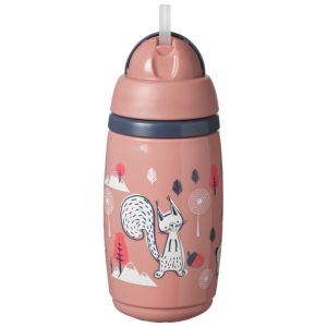 TOMMEE TIPPEE Superstar buteliukas su šiaudeliais 266ml rožinis