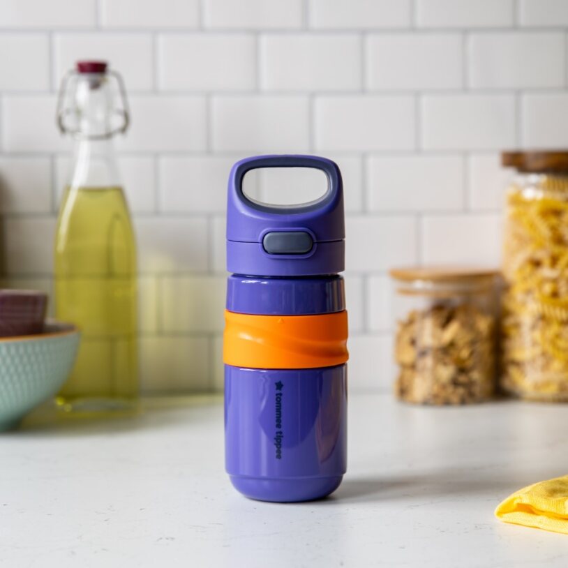 TOMMEE TIPPEE Sportinis vandens butelis 18m+ purpurinis atverčiamas dangtelis - Image 3
