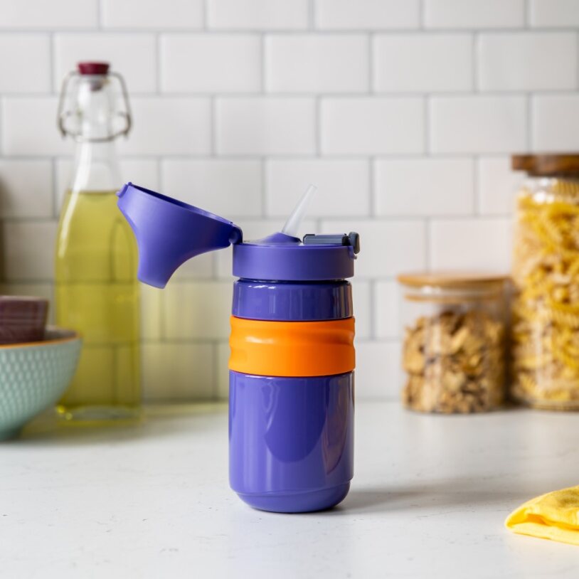 TOMMEE TIPPEE Sportinis vandens butelis 18m+ purpurinis atverčiamas dangtelis - Image 5