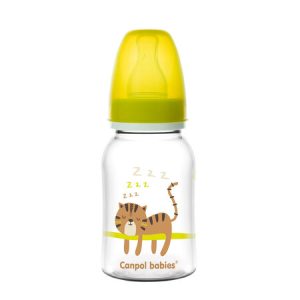 CANPOL Siauras buteliukas 120 ml AFRIKA geltonas