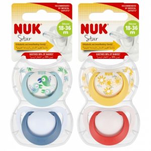 NUK STAR čiulptukas 18–36 m 2 vnt