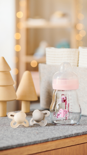 MAM Feel Good Forest stiklinis buteliukas 260ml mergaitei