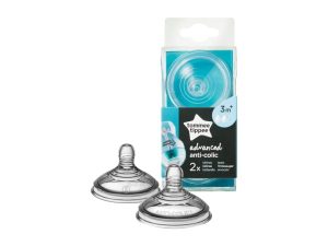 TOMMEE TIPPEE Buteliuko žindukai 3m+ nuo pilvo dieglių 2 vnt.