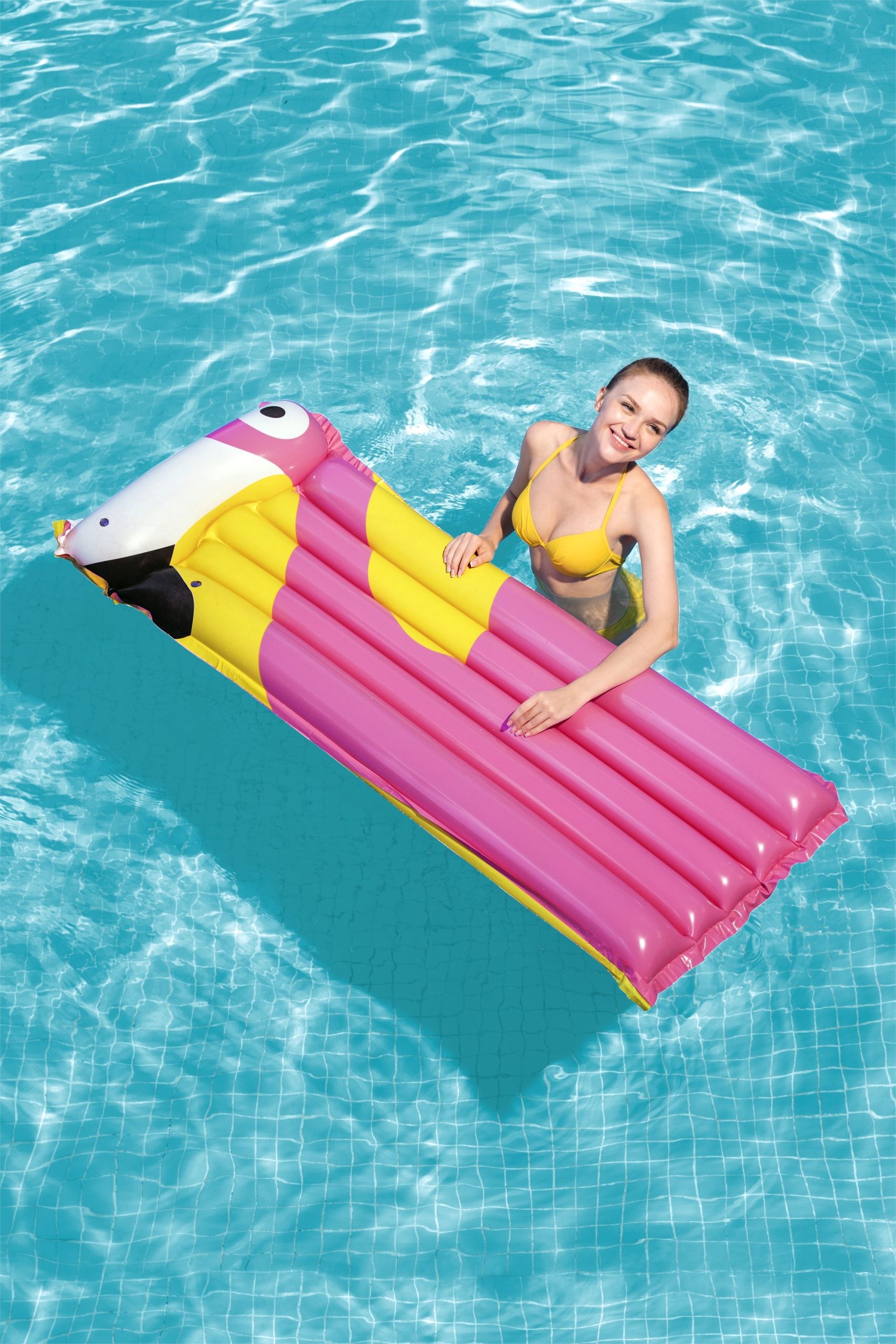 BESTWAY Plaukimo čiužinys Tropical bird rožinis 1.83x76 - Image 2