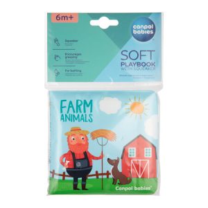 CANPOL Minkšta vonios knyga su Farma squeaker