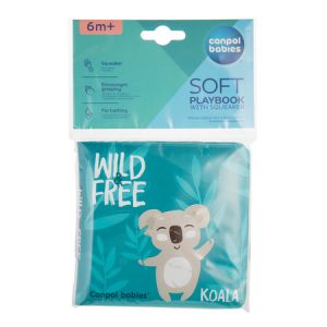 CANPOL Minkšta vonios knyga su Wild Animals squeaker