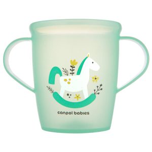 CANPOL Atviras puodelis su rankenomis 250 ml TOYS žalias