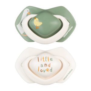 CANPOL Silikoninis čiulptukas simetriškas 6-18m GOOSE 2 vnt.