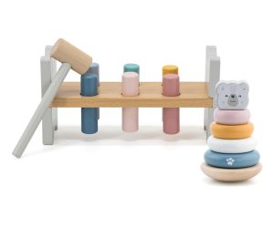 VIGA PolarB Teddy meškiukas medinės piramidės rinkinys