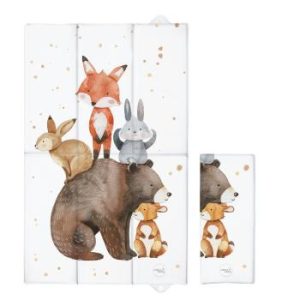 CEBA Sulankstomas vystymo kilimėlis, didelis 50x80 Basic Forest Friends
