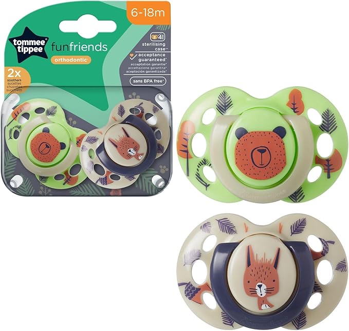 TOMMEE TIPPEE FUN FRIENDS čiulptukas 6-18m 2 pak.