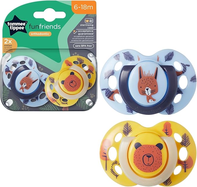TOMMEE TIPPEE FUN FRIENDS čiulptukas 6-18m 2 pak. - Image 2