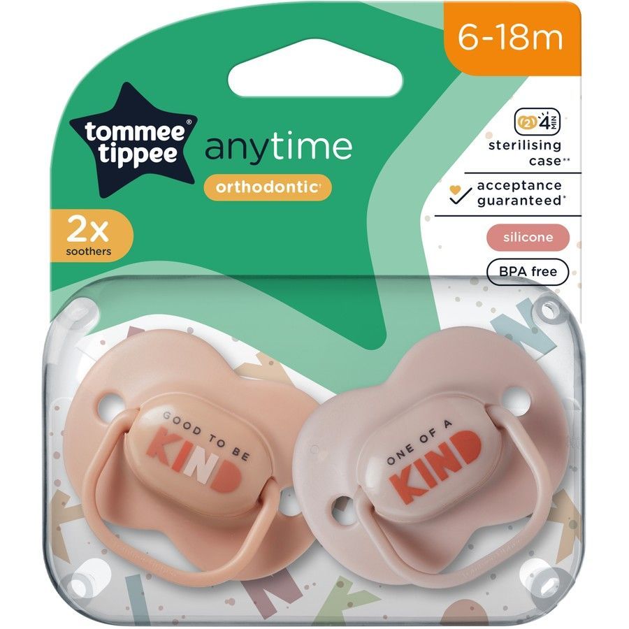TOMMEE TIPPEE Bet kuriuo laiku čiulptukas 6-18m 2 pak.