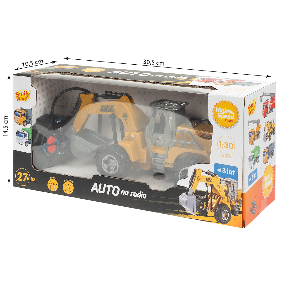 SMILY PLAY Radijo automobilis - ekskavatorius