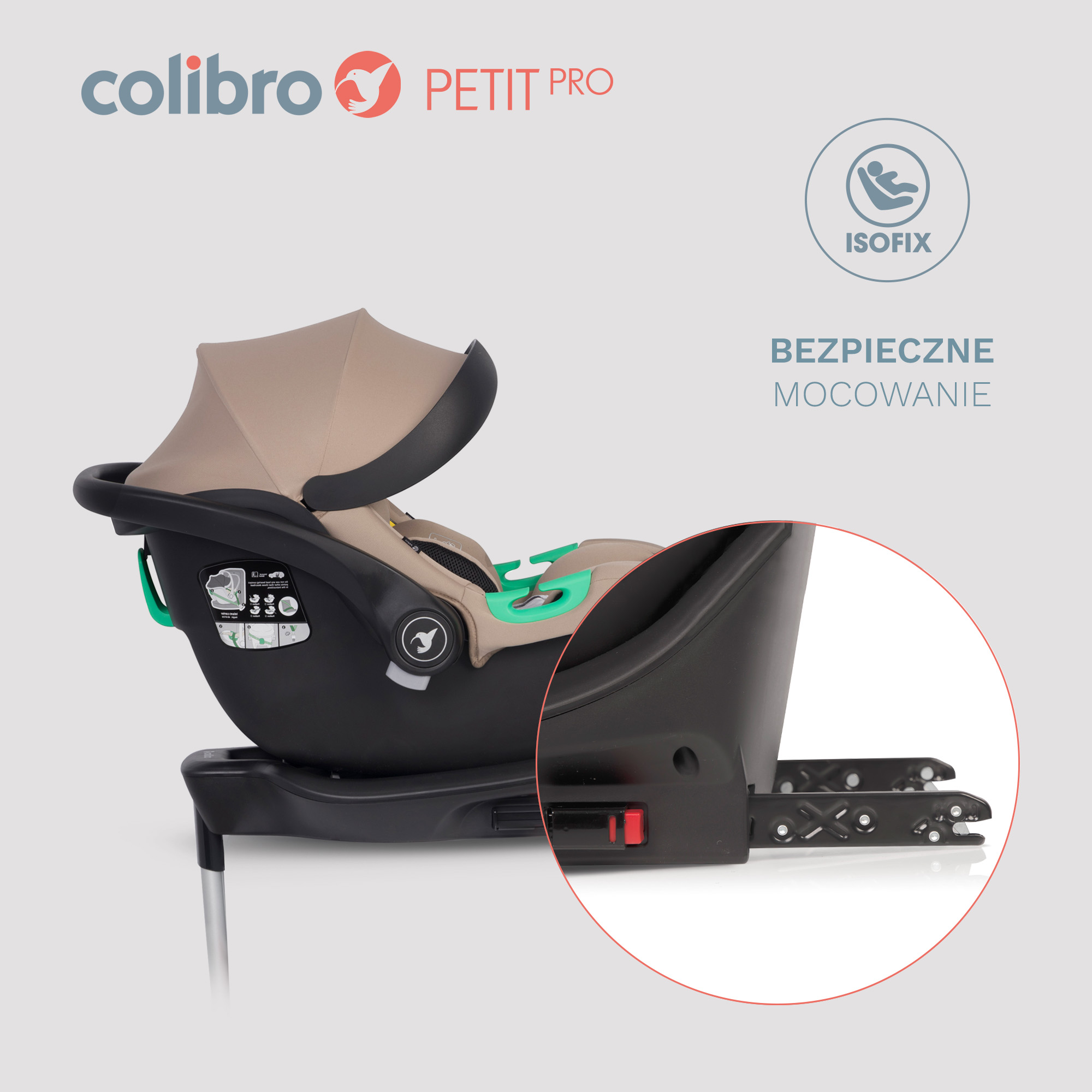 COLIBRO PETIT PRO CAMEL automobilinė kėdutė - Image 6