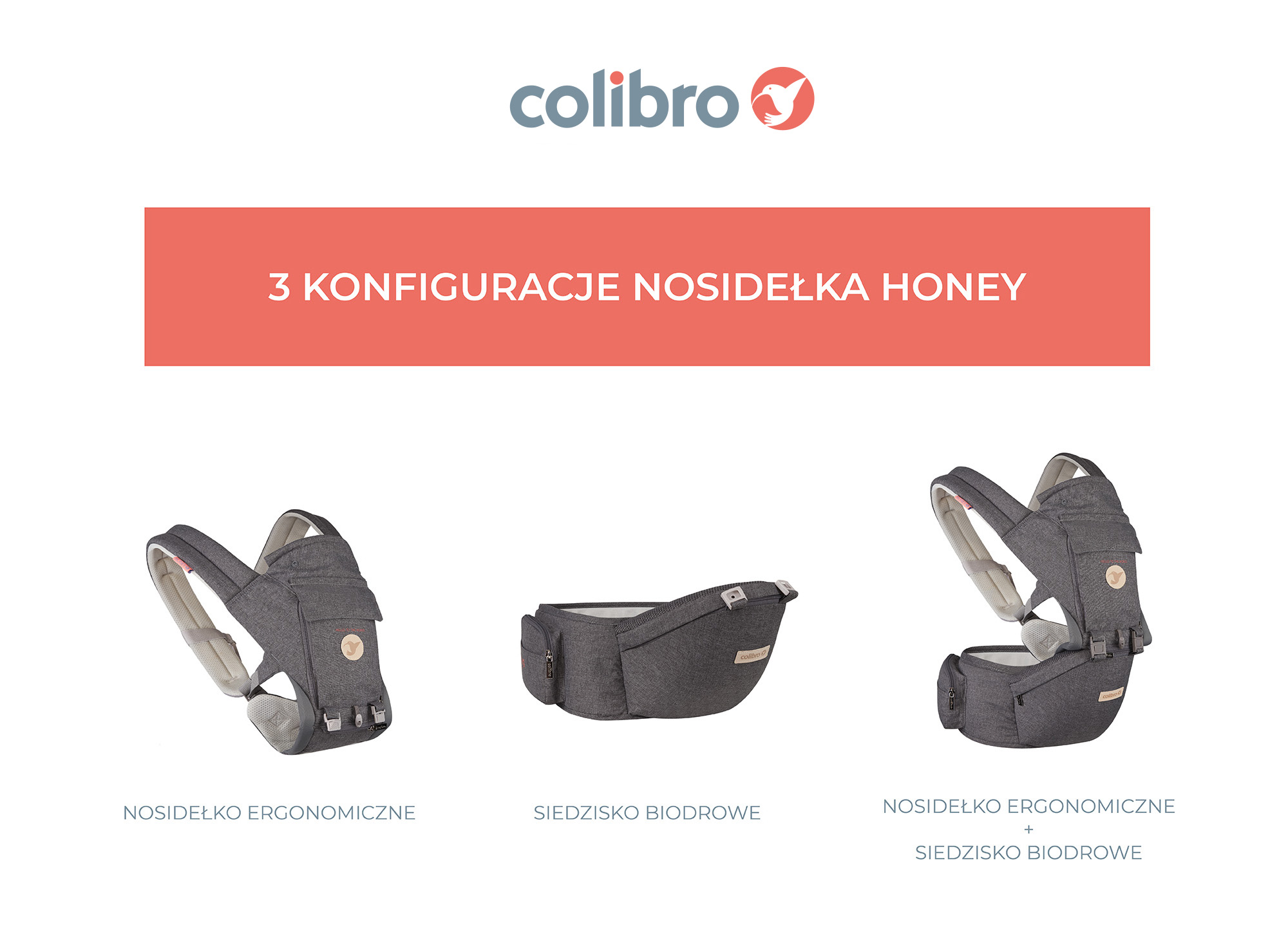 COLIBRO HONEY ONYX nešioklė kūdikiui - Image 8