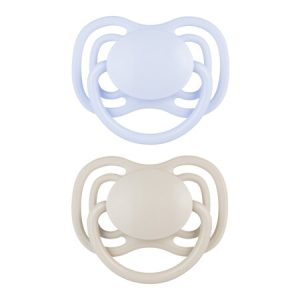 CANPOL Silikoninis simetriškas čiulptukas 6-18m Dental Air 2 vnt. mėlyna