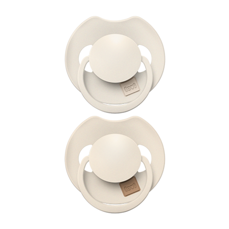 LOVI Prime dinaminis silikoninis čiulptukas 6-18m 2 vnt Coconut/Ivory