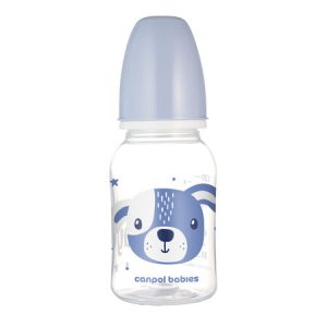 CANPOL Standartinis buteliukas 120ml CUTE ANIMALS mėlynas